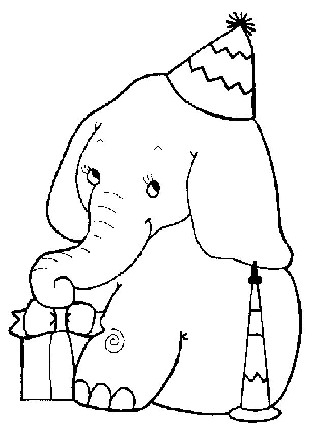 Plansa de colorat cu Elefant 36 30